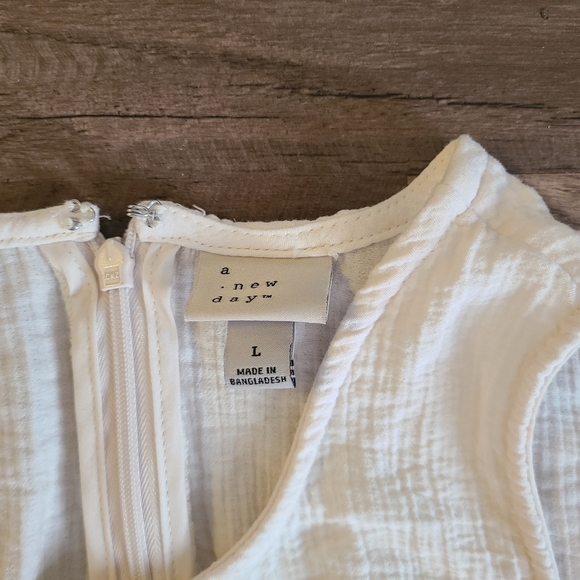 a new day Cream Textured Sleeveless Wide-Leg Jumpsuit - Picture 2 of 2